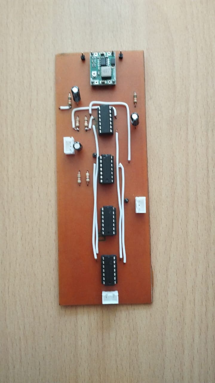Custom PCB for the table's automated drawer (component side)